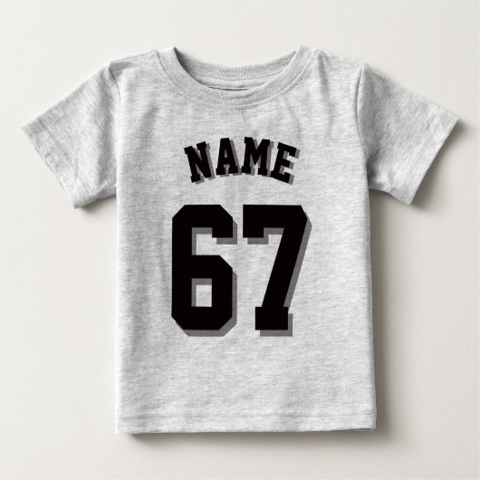 Grijs en zwart Baby | Sport Jersey (Voorkant)