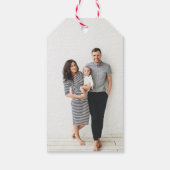 Grijs en zwart Buffalo Controleer rustieke vakanti Cadeaulabel (Achterkant)