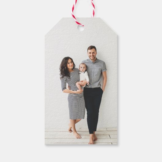 Grijs en zwart Buffalo Controleer rustieke vakanti Cadeaulabel (Achterkant)