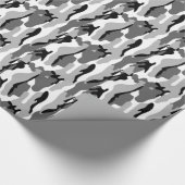 Grijs en zwart camouflage inpakpapier (Hoek)