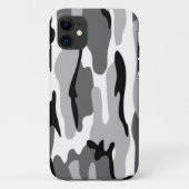 Grijs en zwart camouflage iPhone 5G Hoesje (Achterkant)