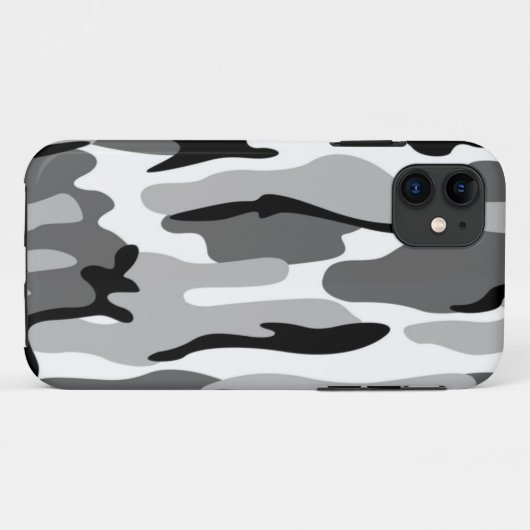 Grijs en zwart camouflage iPhone 5G Hoesje (Achterkant (horizontaal))