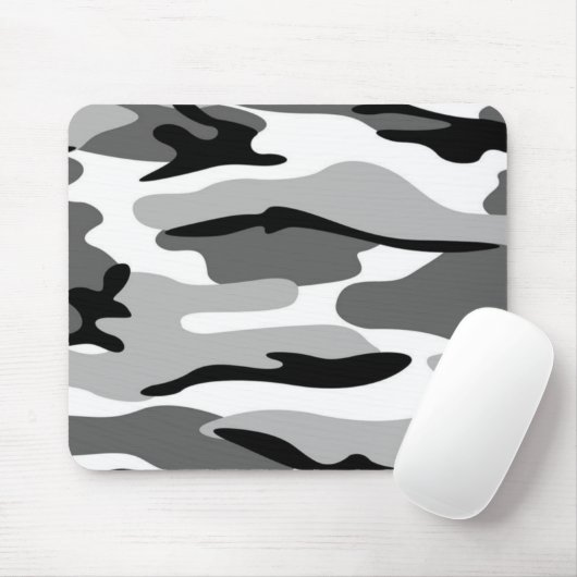 Grijs en zwart camouflage Muismat (Met muis)