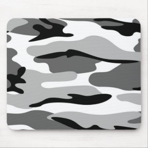 Grijs en zwart camouflage Muismat