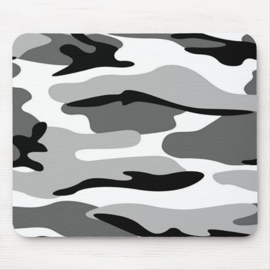 Grijs en zwart camouflage Muismat (Voorkant)