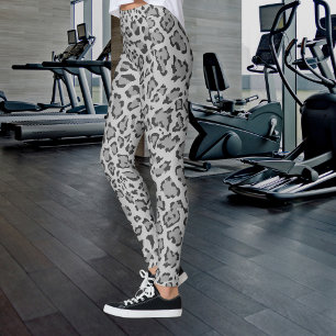 Grijs en zwart Cheetah Print Leggings