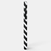 Grijs en zwart Chevron Aangepast monogram Case-Mate iPhone Case (Achterkant/links)