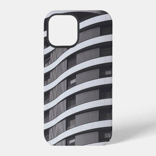 GRIJS EN ZWART COMMERCIEEL GEBOUW iPhone HOESJE (Achterkant)