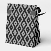 Grijs en zwart diamantpatroon bedankdoosjes (Achterkant)