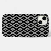 Grijs en zwart diamantpatroon Case-Mate iPhone case (Achterkant (horizontaal))