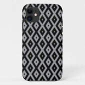 Grijs en zwart diamantpatroon Case-Mate iPhone case (Achterkant)