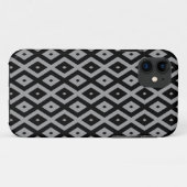Grijs en zwart diamantpatroon Case-Mate iPhone case (Achterkant (horizontaal))