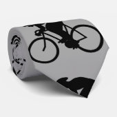 Grijs en zwart fietspatroon. stropdas (Opgerold)