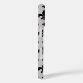 Grijs en zwart Fleur-de-lis patroonontwerp Case-Mate iPhone Case (Achterkant / Rechts)