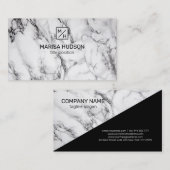 Grijs en zwart gemarmerd visitekaartje (Voorkant / Achterkant)