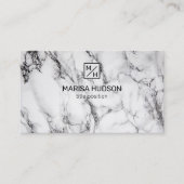 Grijs en zwart gemarmerd visitekaartje (Voorkant)
