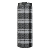 Grijs en zwart geplakt met Monogram Naam Thermosbeker (Achterkant)