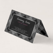 Grijs en zwart geruit visitekaartje (Achterkant)