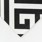 Grijs en zwart Grieks sleutelmotief Fleece Deken (Hoek)