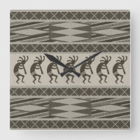Grijs en zwart Kokopelli Aztec-ontwerp