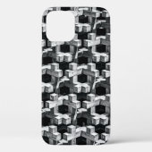 Grijs en zwart kruis Case-Mate iPhone case (Achterkant)