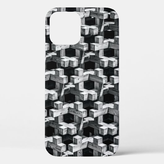 Grijs en zwart kruis Case-Mate iPhone case (Achterkant)
