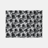 Grijs en zwart kruis fleece deken (Voorkant (Horizontaal))