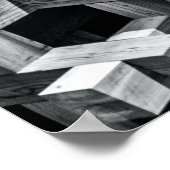 Grijs en zwart kruis poster (Hoek)