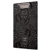 Grijs en zwart Levendig en gedurfd Bloempatroon Klembord (Links)
