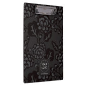 Grijs en zwart Levendig en gedurfd Bloempatroon Klembord (Rechts)