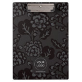 Grijs en zwart Levendig en gedurfd Bloempatroon Klembord (Voorkant)