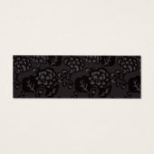 Grijs en zwart Levendig en gedurfd Bloempatroon Mini Visitekaartjes (Achterkant)