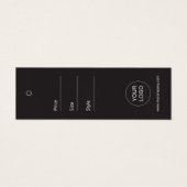 Grijs en zwart Levendig en gedurfd Bloempatroon Mini Visitekaartjes (Voorkant)