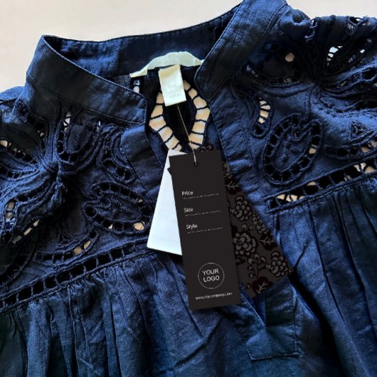 Grijs en zwart Levendig en gedurfd Bloempatroon Mini Visitekaartjes