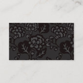 Grijs en zwart Levendig en gedurfd Bloempatroon Visitekaartje (Achterkant)