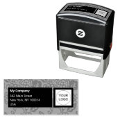 Grijs en zwart Levendig en gedurfd Bloempatroon Zelfinktende Stempel (In situ)