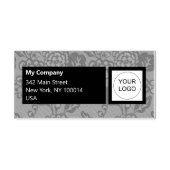 Grijs en zwart Levendig en gedurfd Bloempatroon Zelfinktende Stempel (Design)