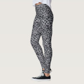 Grijs en zwart luipaardprint legging (Links)
