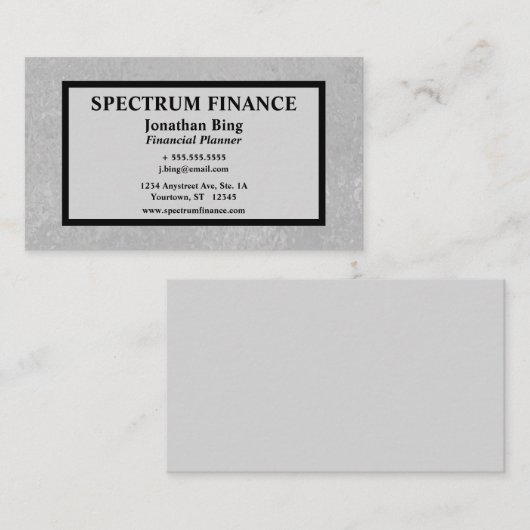 Grijs en zwart Luxueus Visitekaartje (Voorkant / Achterkant)