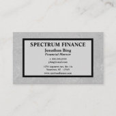 Grijs en zwart Luxueus Visitekaartje (Voorkant)