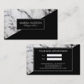 Grijs en Zwart Marmer Zwart Driehoek Visitekaartje (Voorkant / Achterkant)