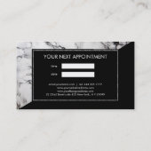 Grijs en Zwart Marmer Zwart Driehoek Visitekaartje (Achterkant)