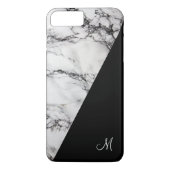 Grijs en zwart marmeren steentextuur Case-Mate iPhone case (Achterkant)