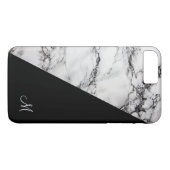 Grijs en zwart marmeren steentextuur Case-Mate iPhone case (Achterkant (Horizontaal))