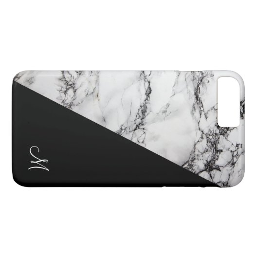 Grijs en zwart marmeren steentextuur Case-Mate iPhone case (Achterkant (Horizontaal))