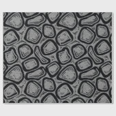 Grijs en Zwart Mid Century Moderne Stijl Vormen Cadeaupapier (Vlak)