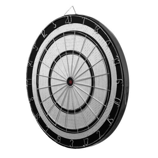Grijs en Zwart Reglement Dart Board Dartbord (Voorkant Rechts)