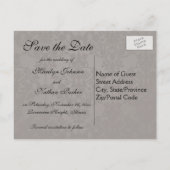 Grijs en Zwart Sla het Briefkaart Datum op (Achterkant)