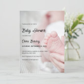 Grijs en Zwart Speels Baby Baby shower Kaart (Staand voorkant)