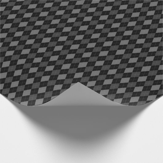 Grijs en zwart stijlpapier cadeaupapier (Hoek)